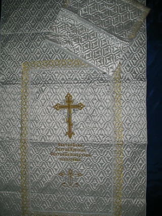 Ритуальное стеганное покрывало Крест