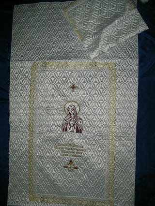 Ритуальное стеганное покрывало Дева Мария